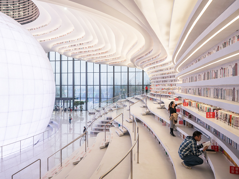  8 Most Gorgeous Libraries In The World -Tianjin Binhai Library, Beijing, China