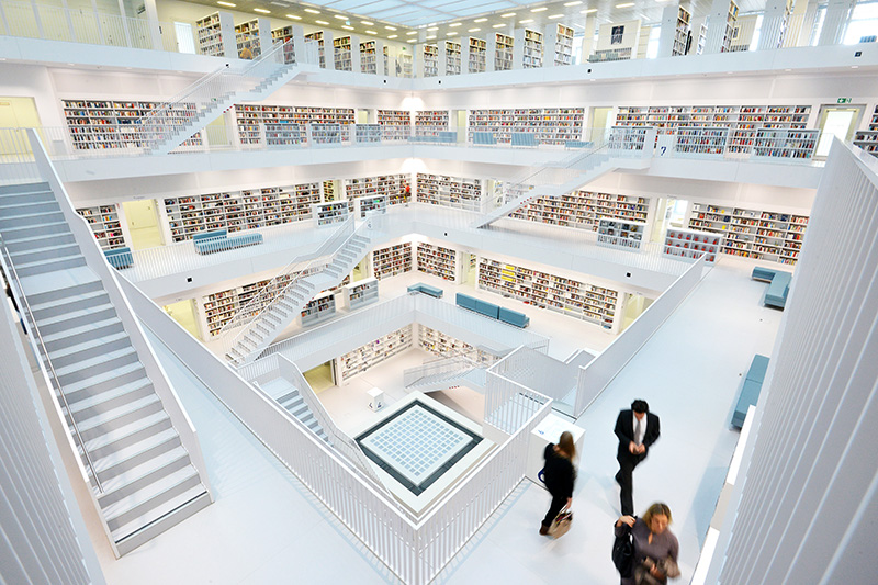 8 Most Gorgeous Libraries In The World - Stuttgart City Library, Stuttgart, Germany