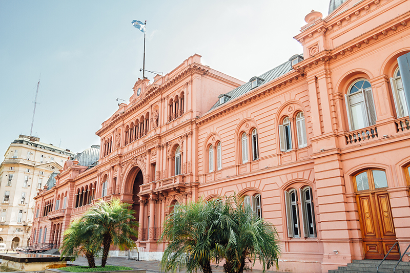Best month to travel: Buenos Aires Casa Rosada, presidential Palace in Buenos Aires, Argentina