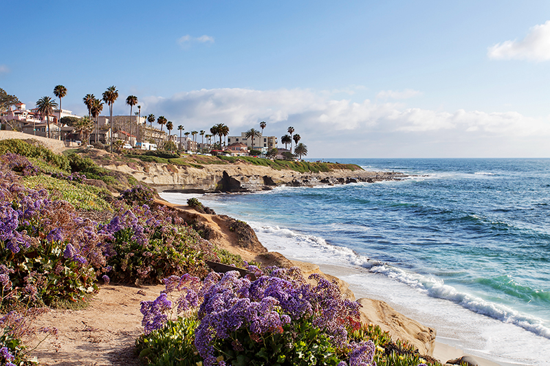 La Jolla, California at sunset