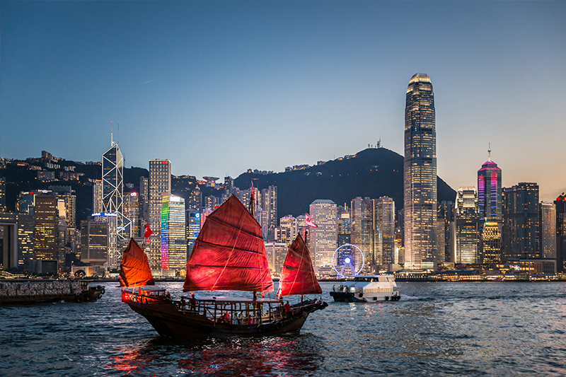 香港维多利亚港夜景