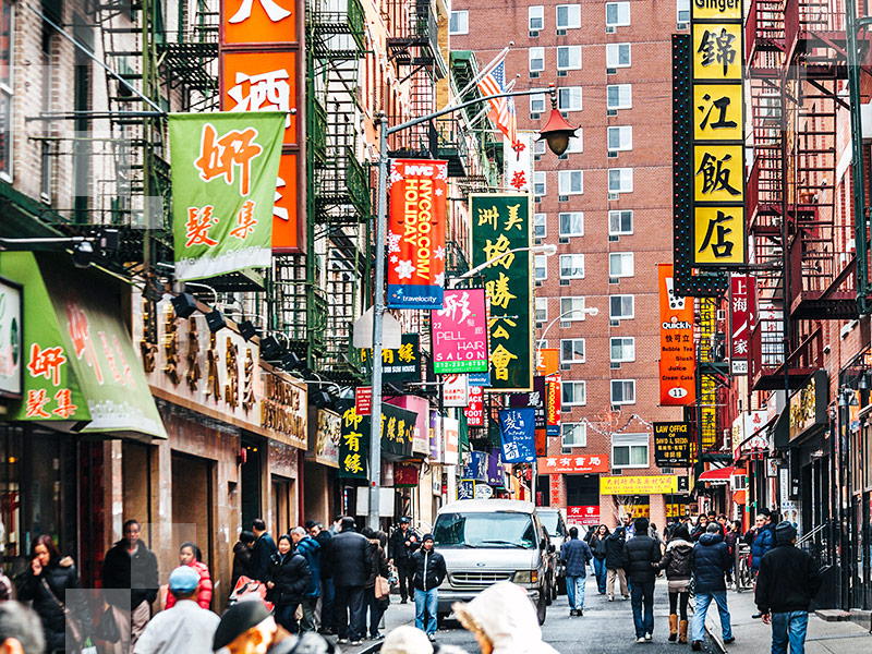 Dine on dim sum in New York's Chinatown.