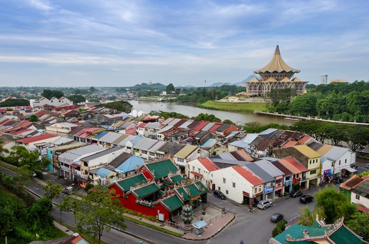 Aerial View At Kuching City