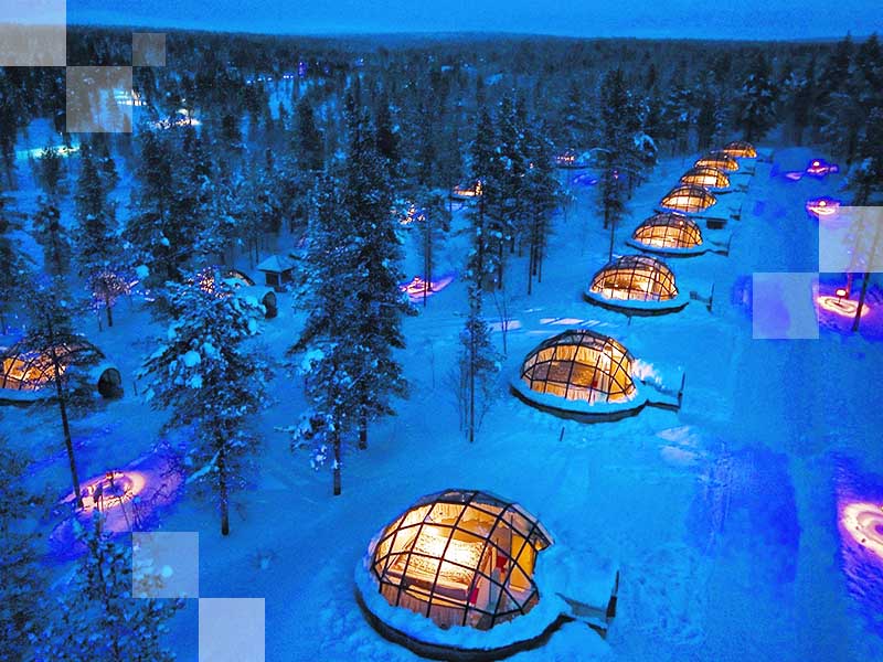 Hotel Kakslauttanen is an idyllic location in the heart of Santa country, Finland